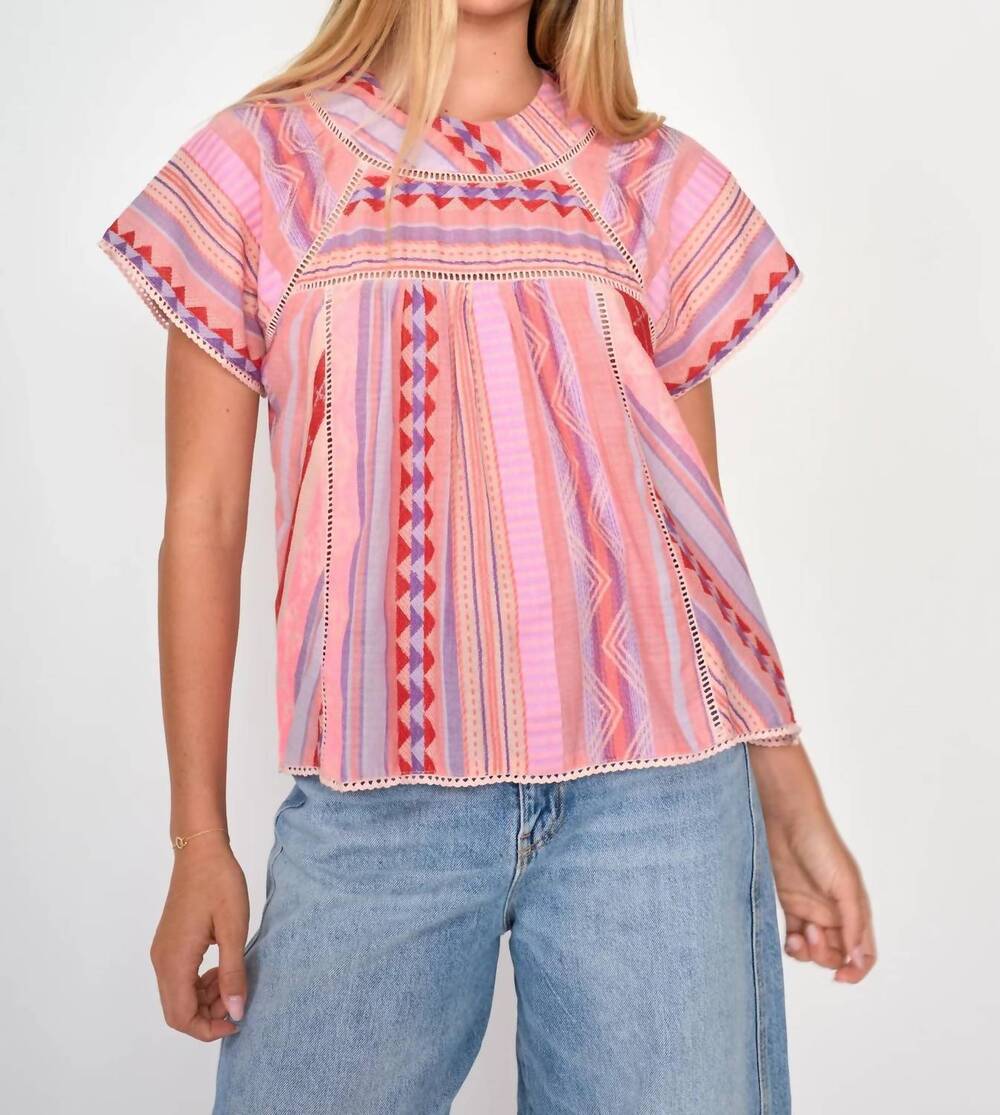 NEW DRA LOS ANGELES kimberly top in multi desert pink